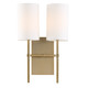 Crystorama - VER-242-AG - Two Light Wall Sconce - Veronica - Aged Brass