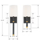 Weston One Light Wall Sconce (WES-9901-BK-GA)
