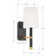 Weston One Light Wall Sconce (WES-9901-BK-GA)