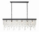 Crystorama - WIN-617-BF-CL-MWP - Six Light Chandelier - Winham - Black Forged