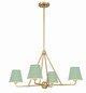 Crystorama - XAV-B9304-VG-GR - Four Light Chandelier - Xavier - Vibrant Gold