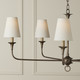 Off-White Fine Grasscloth Chandelier Shade (0900-0024)