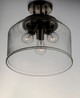 Acadia Three Light Semi-Flush Mount (12271CDBK)