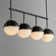 Duke Four Light Linear Pendant (12414SWBKWBR)