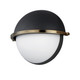Maxim - 12418SWBKWBR - One Light Wall Sconce - Duke - Black/Weathered Brass