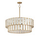Maxim - 12806CZNAB - Six Light Chandelier - Miramar - Capiz / Natural Aged Brass