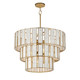 Maxim - 12808CZNAB - Seven Light Chandelier - Miramar - Capiz / Natural Aged Brass