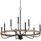 Maxim - 14449DWBK - Nine Light Chandelier - Franklin - Driftwood / Black