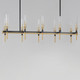 Flambeau LED Linear Chandelier (16127CLBKAB)
