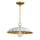 Maxim - 18055MWGL - One Light Pendant - Primrose - Matte White / Gold Leaf