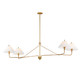Maxim - 18314SWGL - Four Light Linear Pendant - Kismet - Gold Leaf