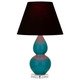 Robert Abbey - A773K - One Light Accent Lamp - Small Double Gourd - Peacock Glazed Ceramic w/Lucite