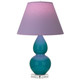 Robert Abbey - A773L - One Light Accent Lamp - Small Double Gourd - Peacock Glazed Ceramic w/Lucite