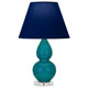 Robert Abbey - A773N - One Light Accent Lamp - Small Double Gourd - Peacock Glazed Ceramic w/Lucite