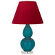 Robert Abbey - A773R - One Light Accent Lamp - Small Double Gourd - Peacock Glazed Ceramic w/Lucite