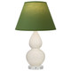 Robert Abbey - A776G - One Light Accent Lamp - Small Double Gourd - Bone Glazed Ceramic w/Lucite