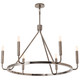 Robert Abbey - B1408 - Six Light Chandelier - Mavisten Edition Carbonia - Black Chrome