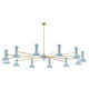 Robert Abbey - BB12BB - 12 Light Chandelier - Clare - Modern Brass w/Baby Blue Painted