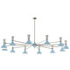 Robert Abbey - BB13LY - 12 Light Chandelier - Clare - Polished Nickel w/Baby Blue Lily Painted