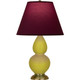 Robert Abbey - CI10P - One Light Accent Lamp - Small Double Gourd - Citron Glazed Ceramic w/Antique Natural Brass