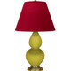 Robert Abbey - CI10R - One Light Accent Lamp - Small Double Gourd - Citron Glazed Ceramic w/Antique Natural Brass