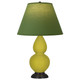 Robert Abbey - CI11G - One Light Accent Lamp - Small Double Gourd - Citron Glazed Ceramic w/Deep Patina Bronze