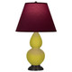 Robert Abbey - CI11P - One Light Accent Lamp - Small Double Gourd - Citron Glazed Ceramic w/Deep Patina Bronze