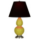 Robert Abbey - CI12K - One Light Accent Lamp - Small Double Gourd - Citron Glazed Ceramic w/Antique Silver