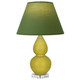 Robert Abbey - CI13G - One Light Accent Lamp - Small Double Gourd - Citron Glazed Ceramic w/Lucite