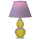 Robert Abbey - CI13L - One Light Accent Lamp - Small Double Gourd - Citron Glazed Ceramic w/Lucite