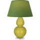Robert Abbey - CI23G - One Light Table Lamp - Double Gourd - Citron Glazed Ceramic w/Lucite