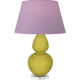 Robert Abbey - CI23L - One Light Table Lamp - Double Gourd - Citron Glazed Ceramic w/Lucite