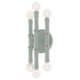 Robert Abbey - CL76 - Six Light Wall Sconce - Kane - Celadon w/Polished Nickel