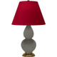 Robert Abbey - CR10R - One Light Accent Lamp - Small Double Gourd - Ash Glazed Ceramic w/Antique Natural Brass