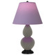 Robert Abbey - CR11L - One Light Accent Lamp - Small Double Gourd - Ash Glazed Ceramic w/Deep Patina Bronze