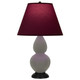 Robert Abbey - CR11P - One Light Accent Lamp - Small Double Gourd - Ash Glazed Ceramic w/Deep Patina Bronze