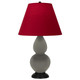 Robert Abbey - CR11R - One Light Accent Lamp - Small Double Gourd - Ash Glazed Ceramic w/Deep Patina Bronze
