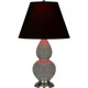 Robert Abbey - CR12K - One Light Accent Lamp - Small Double Gourd - Ash Glazed Ceramic w/Antique Silver