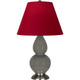 Robert Abbey - CR12R - One Light Accent Lamp - Small Double Gourd - Ash Glazed Ceramic w/Antique Silver