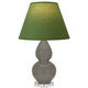 Robert Abbey - CR13G - One Light Accent Lamp - Small Double Gourd - Ash Glazed Ceramic w/Lucite