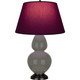 Robert Abbey - CR21P - One Light Table Lamp - Double Gourd - Ash Glazed Ceramic w/Deep Patina Bronze