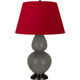 Robert Abbey - CR21R - One Light Table Lamp - Double Gourd - Ash Glazed Ceramic w/Deep Patina Bronze