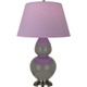 Robert Abbey - CR22L - One Light Table Lamp - Double Gourd - Ash Glazed Ceramic w/Antique Silver
