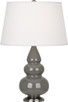 Robert Abbey - CR32X - One Light Accent Lamp - Small Triple Gourd - Ash Glazed Ceramic w/Antique Silver