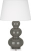Robert Abbey - CR43X - One Light Table Lamp - Triple Gourd - Ash Glazed Ceramic w/Lucite