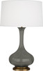 Robert Abbey - CR994 - One Light Table Lamp - Pike - Ash Glazed Ceramic w/Aged Brass