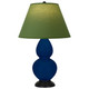 Robert Abbey - CT11G - One Light Accent Lamp - Small Double Gourd - Cobalt Glazed Ceramic w/Deep Patina Bronze
