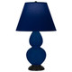 Robert Abbey - CT11N - One Light Accent Lamp - Small Double Gourd - Cobalt Glazed Ceramic w/Deep Patina Bronze