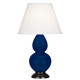 Robert Abbey - CT11X - One Light Accent Lamp - Small Double Gourd - Cobalt Glazed Ceramic w/Deep Patina Bronze
