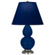 Robert Abbey - CT12N - One Light Accent Lamp - Small Double Gourd - Cobalt Glazed Ceramic w/Antique Silver